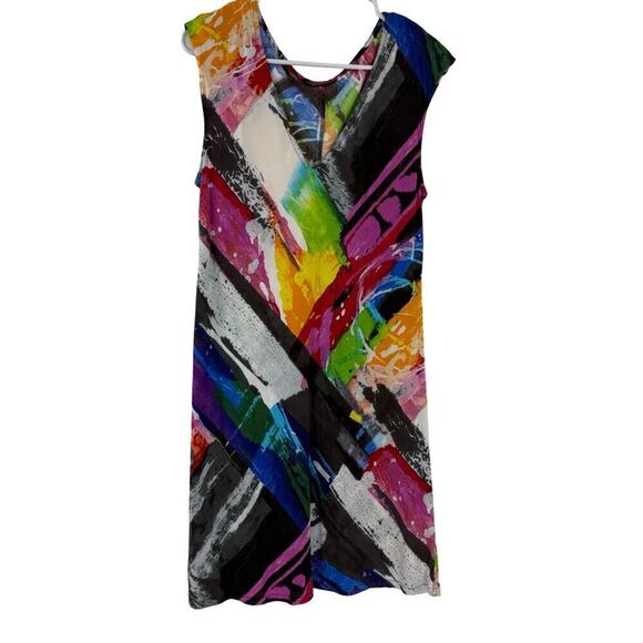 Jams World V-neck Dress Sz S Cosmos Abstract Print - Picture 1 of 5
